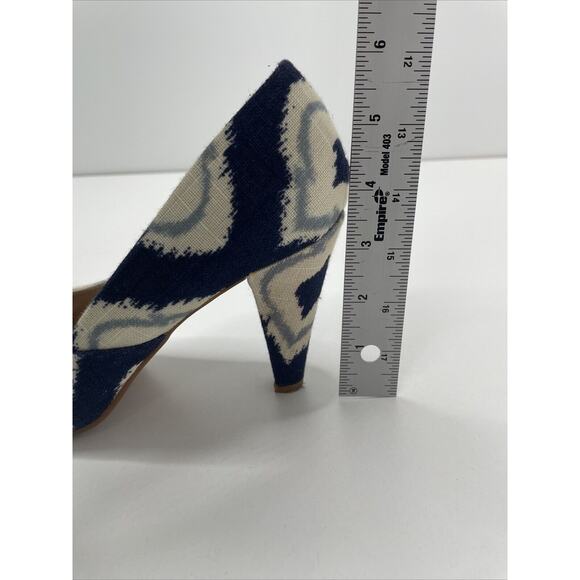 Women’s Seychelles Fabric Heels‎ SIZE 9 Anthropologie Aztec Blue Shoes Pumps - Picture 11 of 15